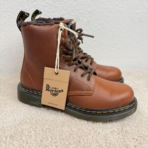 Dr Martens 1460 Serena J Boots JUNIOR KIDS US 2 EU 33 Brown Waterproof Leather